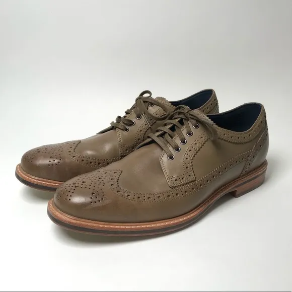 Cole Haan Brown Cooper Square Wingtip Shoes