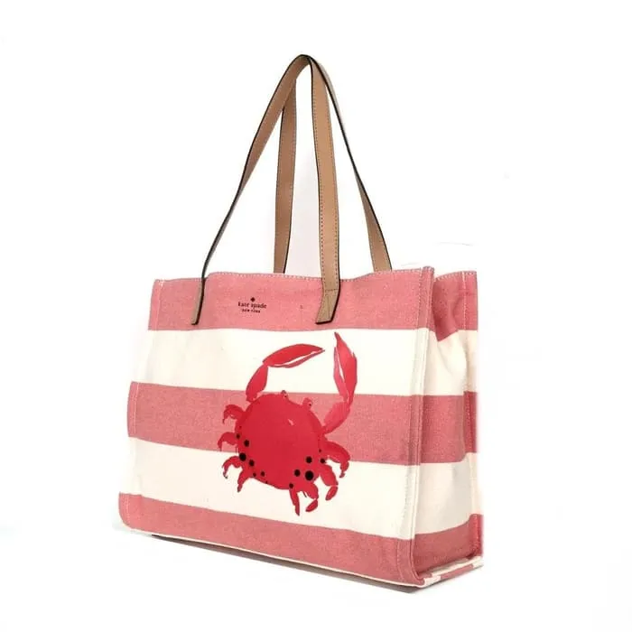 Crab Warm Guava Canvas Tote Bag