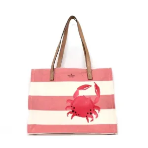 Crab Warm Guava Canvas Tote Bag