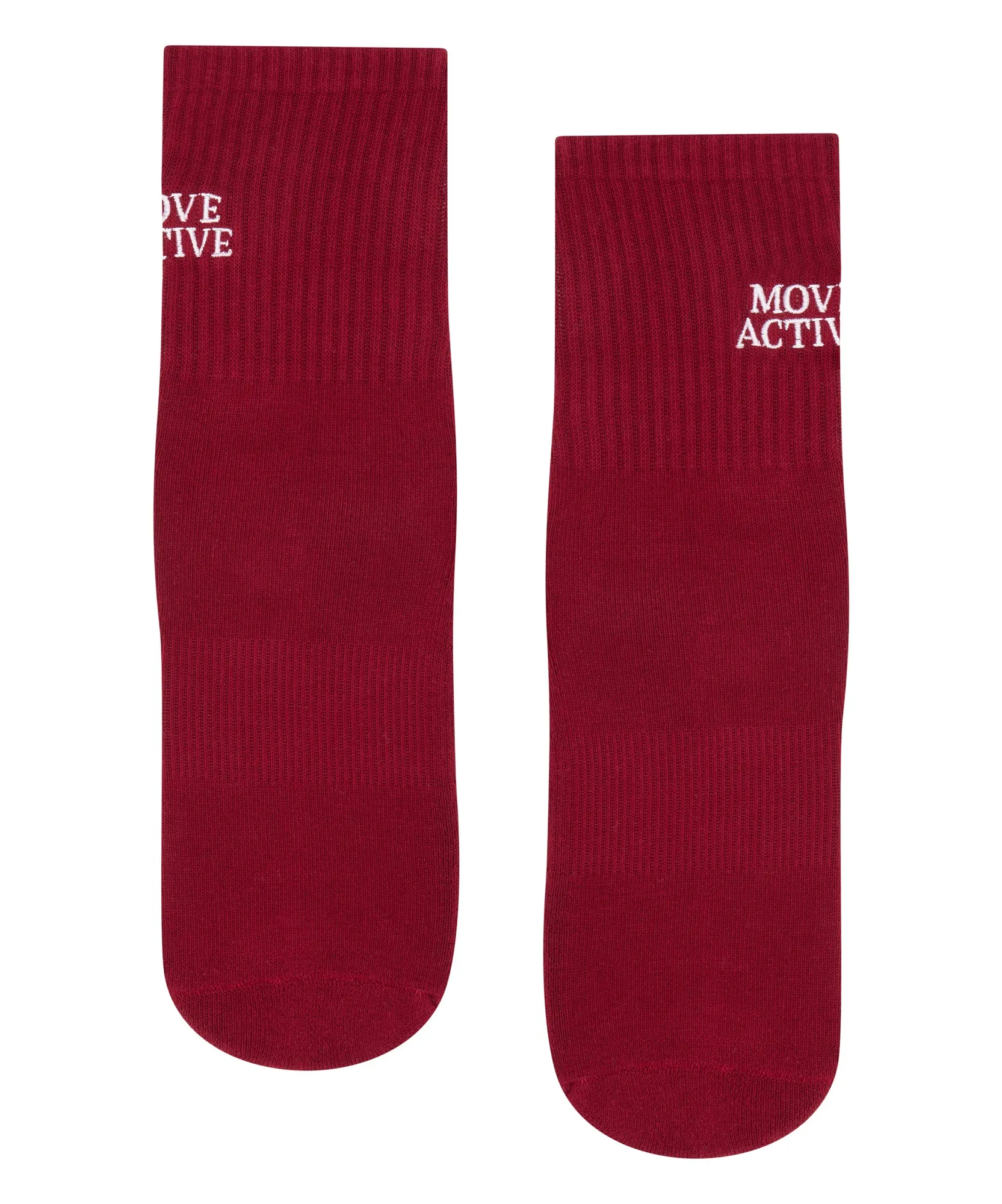 Crew Non Slip Grip Socks - Signature Crimson
