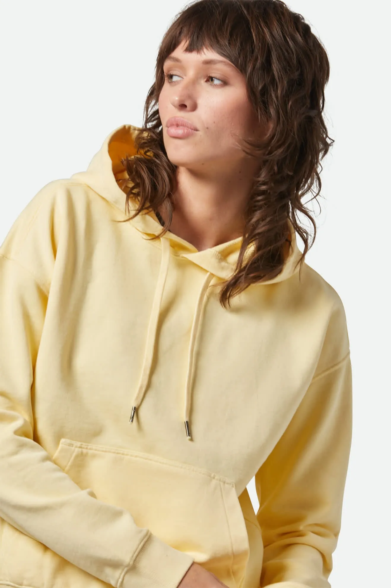 Cross Loop French Terry Hoodie - Panna Cotta