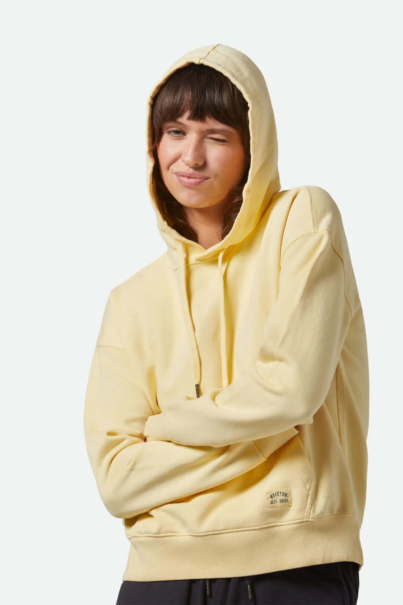 Cross Loop French Terry Hoodie - Panna Cotta