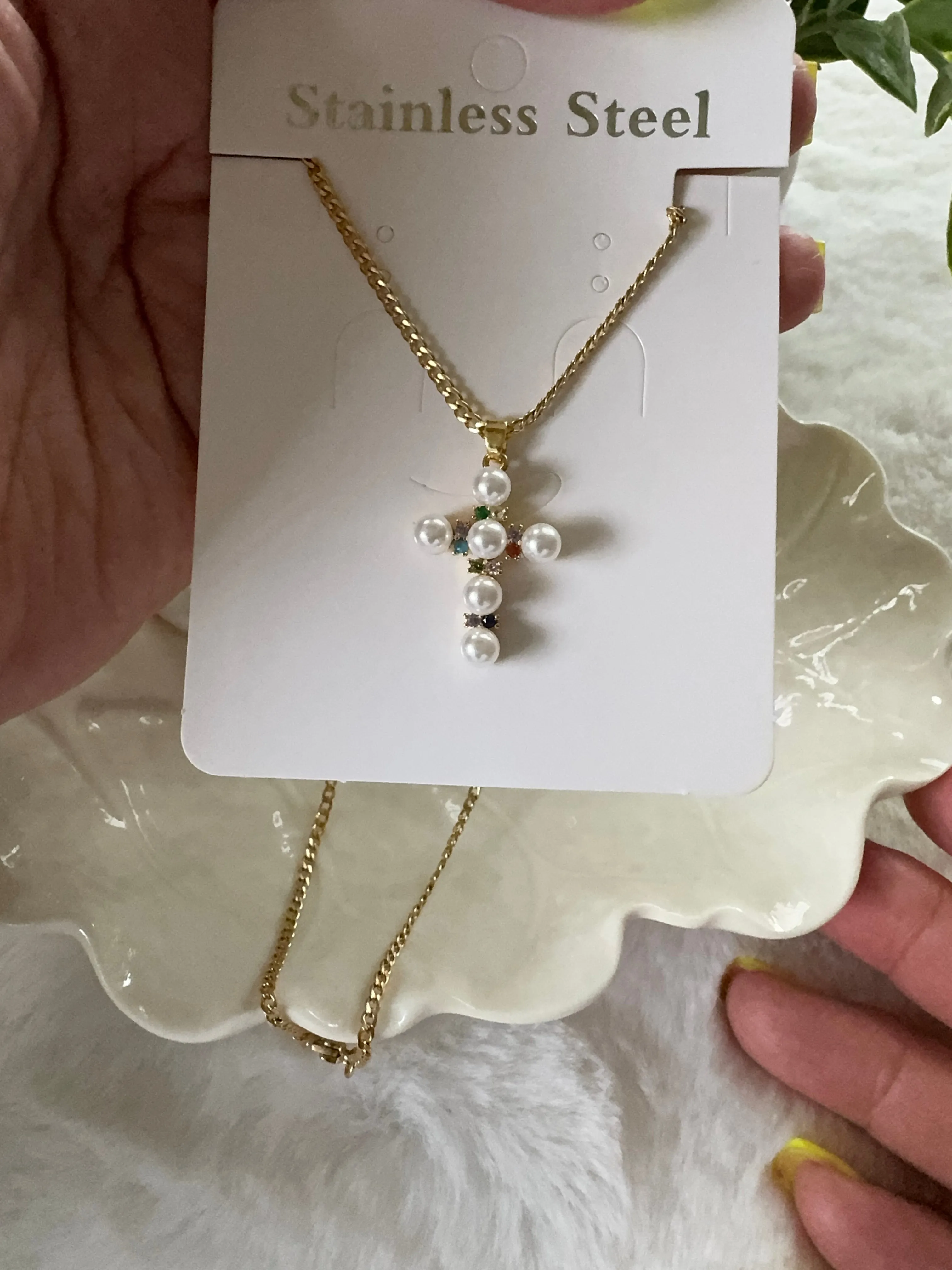 Cross stainless steel necklace