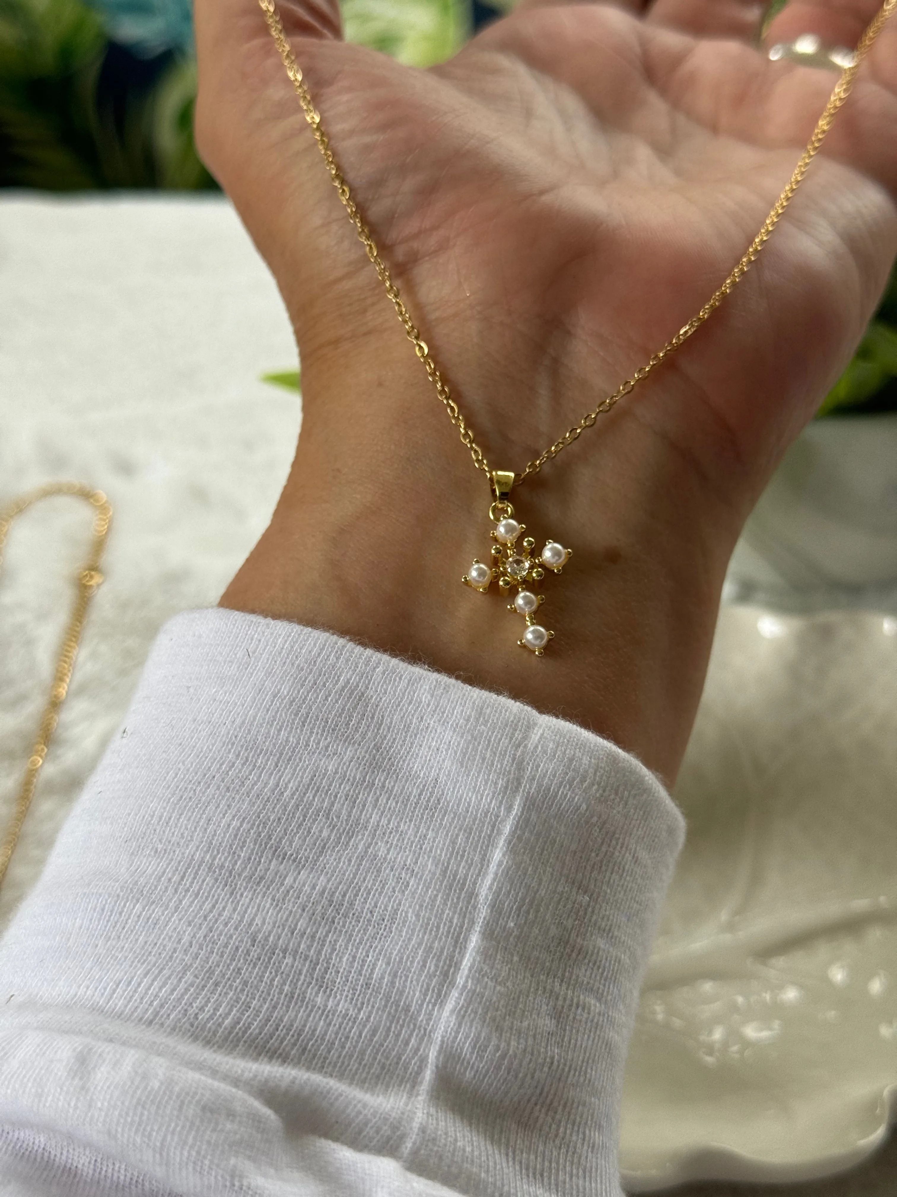 Cross stainless steel necklace