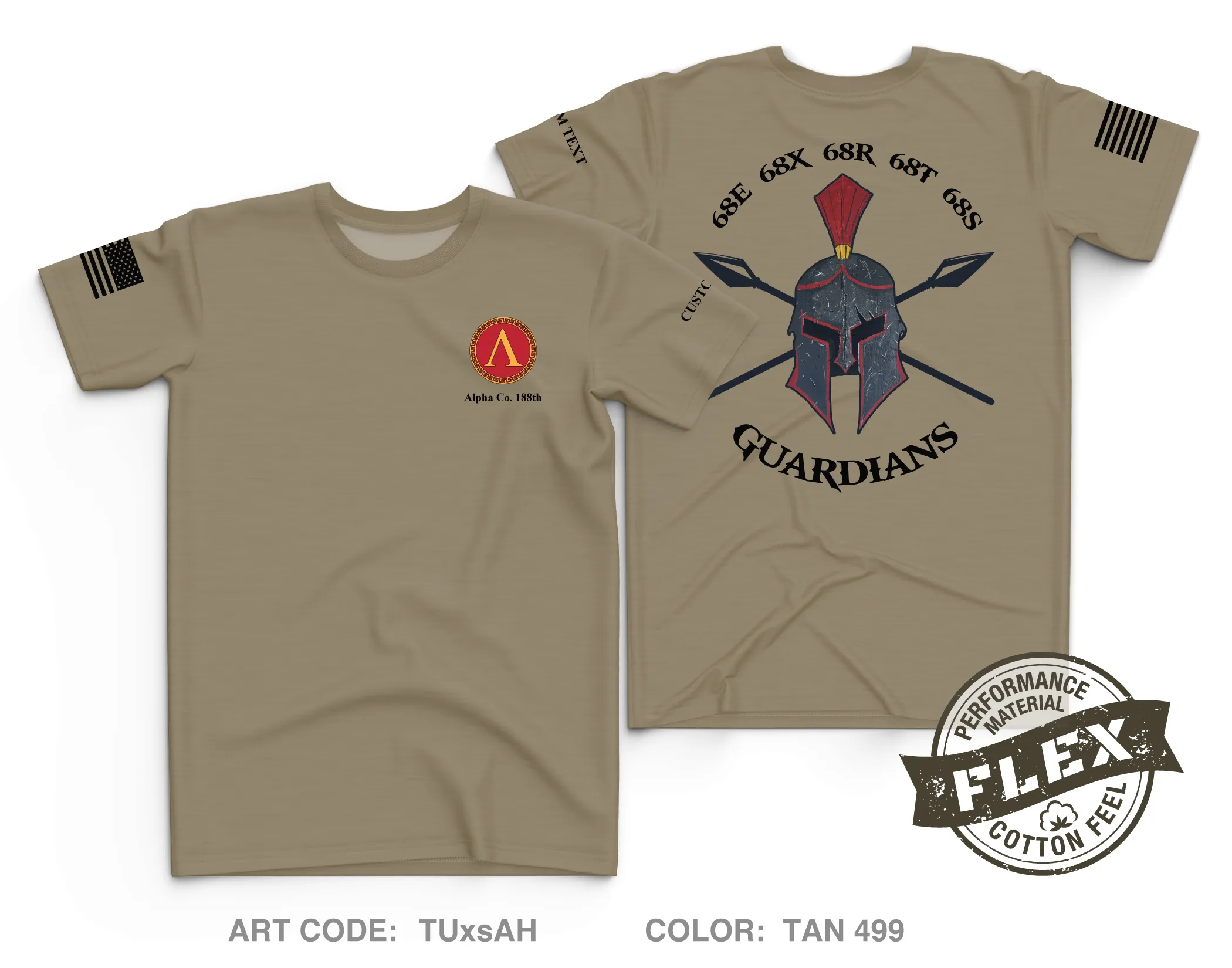 Custom A Co 188th Med BN Core Men's SS Flex Performance Tee - TUxsAH