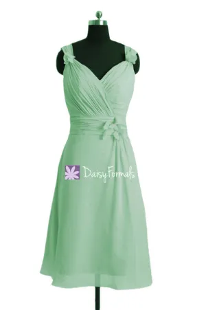 Custom Light Green Bridesmaids Dress Cheap Bridal Party Dress (BM10298)