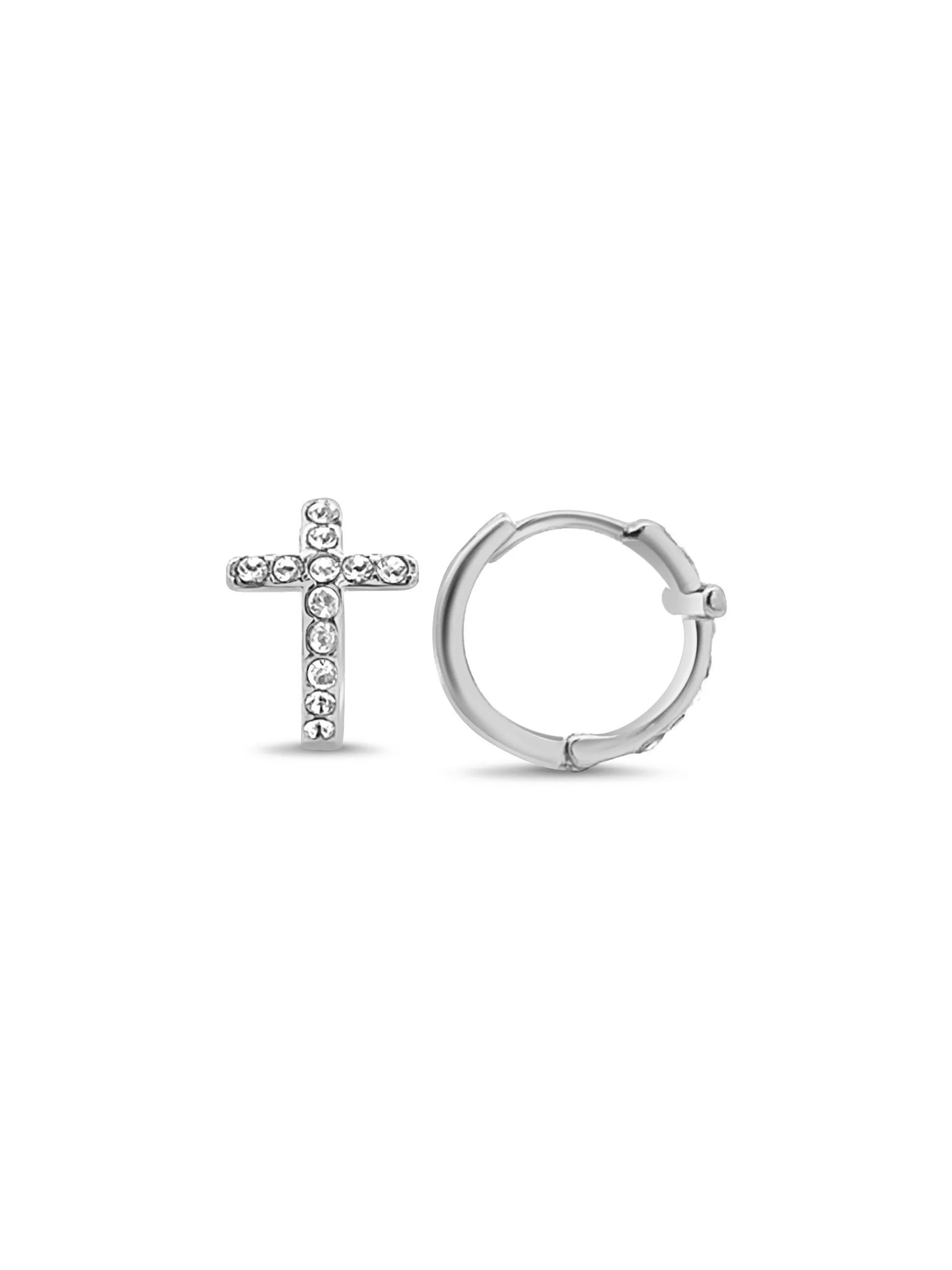 Cz Cross Huggie