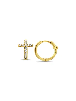 Cz Cross Huggie