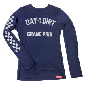 Day in The Dirt 24 Women's LS Tee - Navy