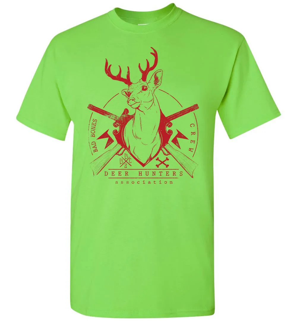 Deer Hunting Tshirt - Deer Hunters Association Bad Bones Crew T Shirt