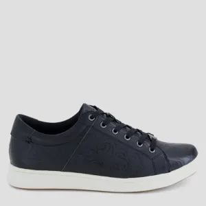 DELILAH XF - BLACK EMBOSSED LEATHER