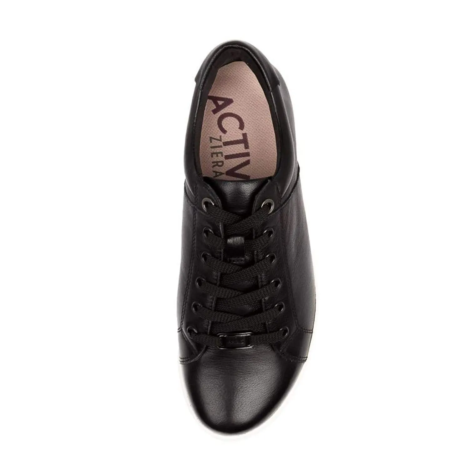 DELILAH XF - BLACK LEATHER WHITE SOLE