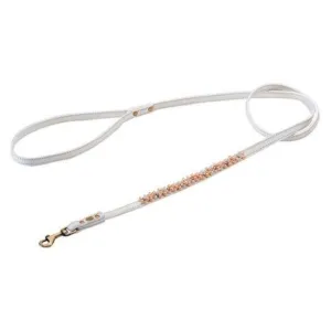 Dosha Dog - Mini Beaded Collar/Leash - White, Fresh Water Pearl & Quartz