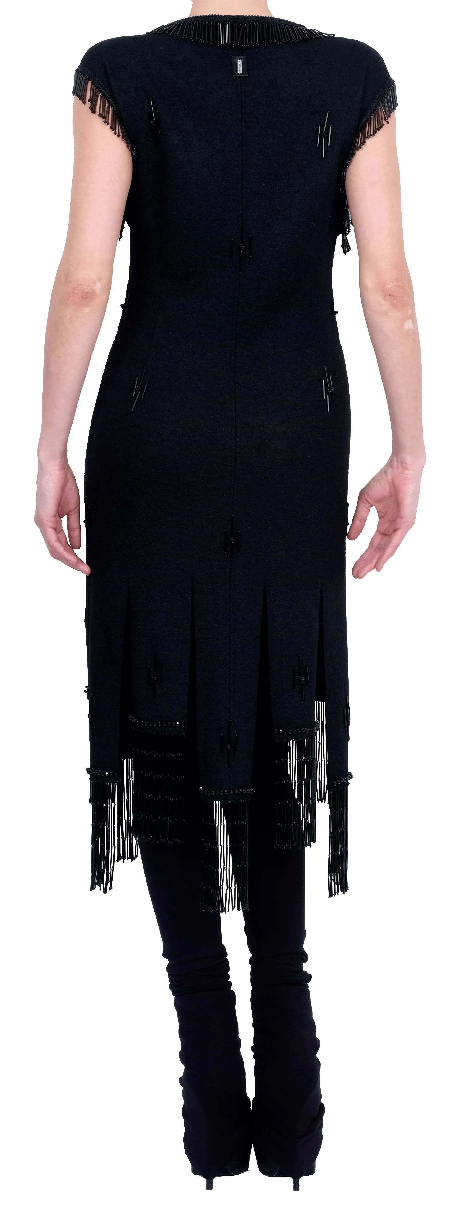 Dress with Glass Beaded Fringe
