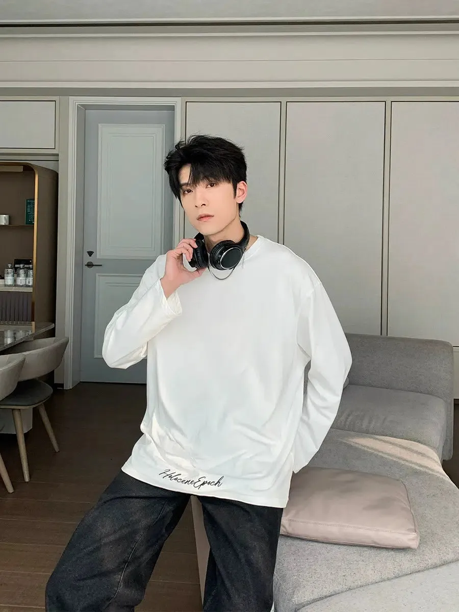 Embroidered Round Neck Casual Shirt