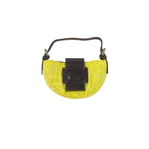 Fendi Yellow Beaded Croissant Bag