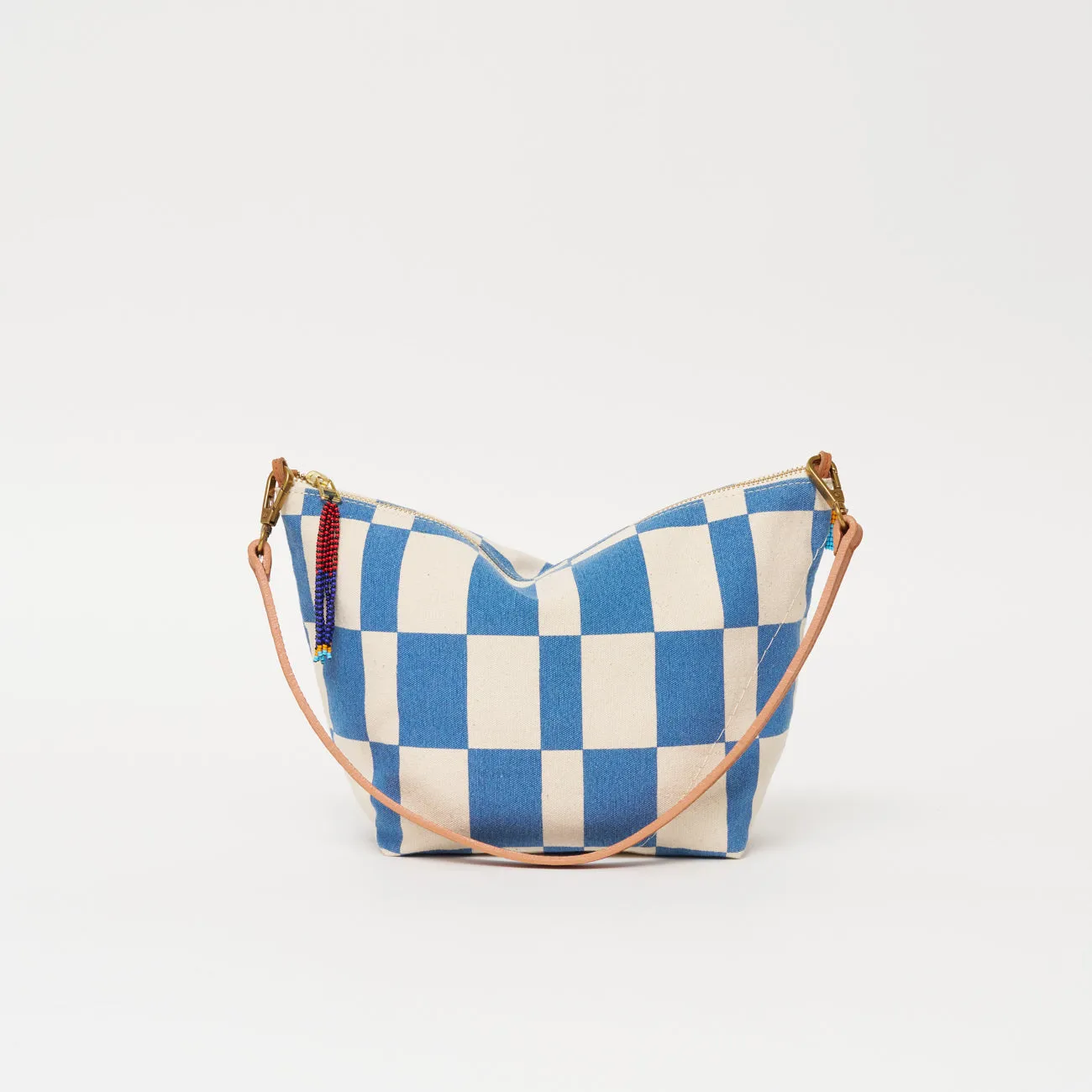 FINAL SALE: XLarge Convertible Pouch - Chambray Checker