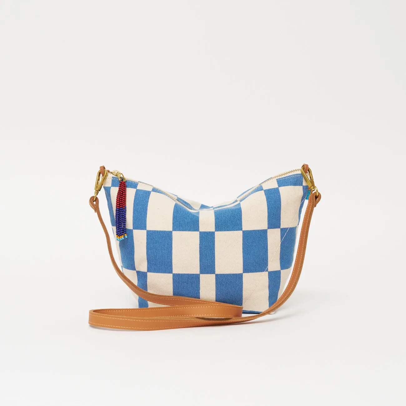FINAL SALE: XLarge Convertible Pouch - Chambray Checker