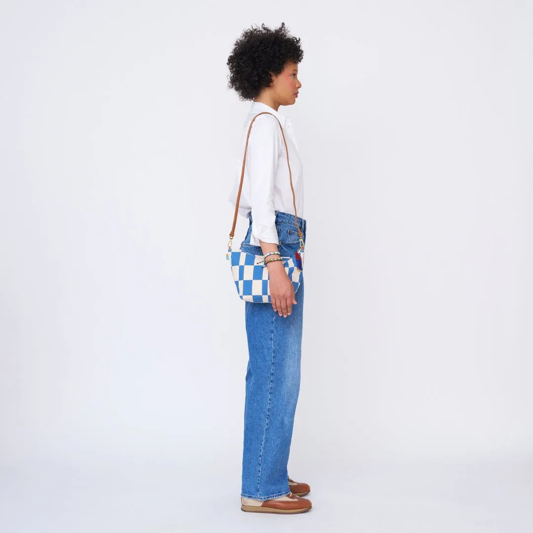 FINAL SALE: XLarge Convertible Pouch - Chambray Checker