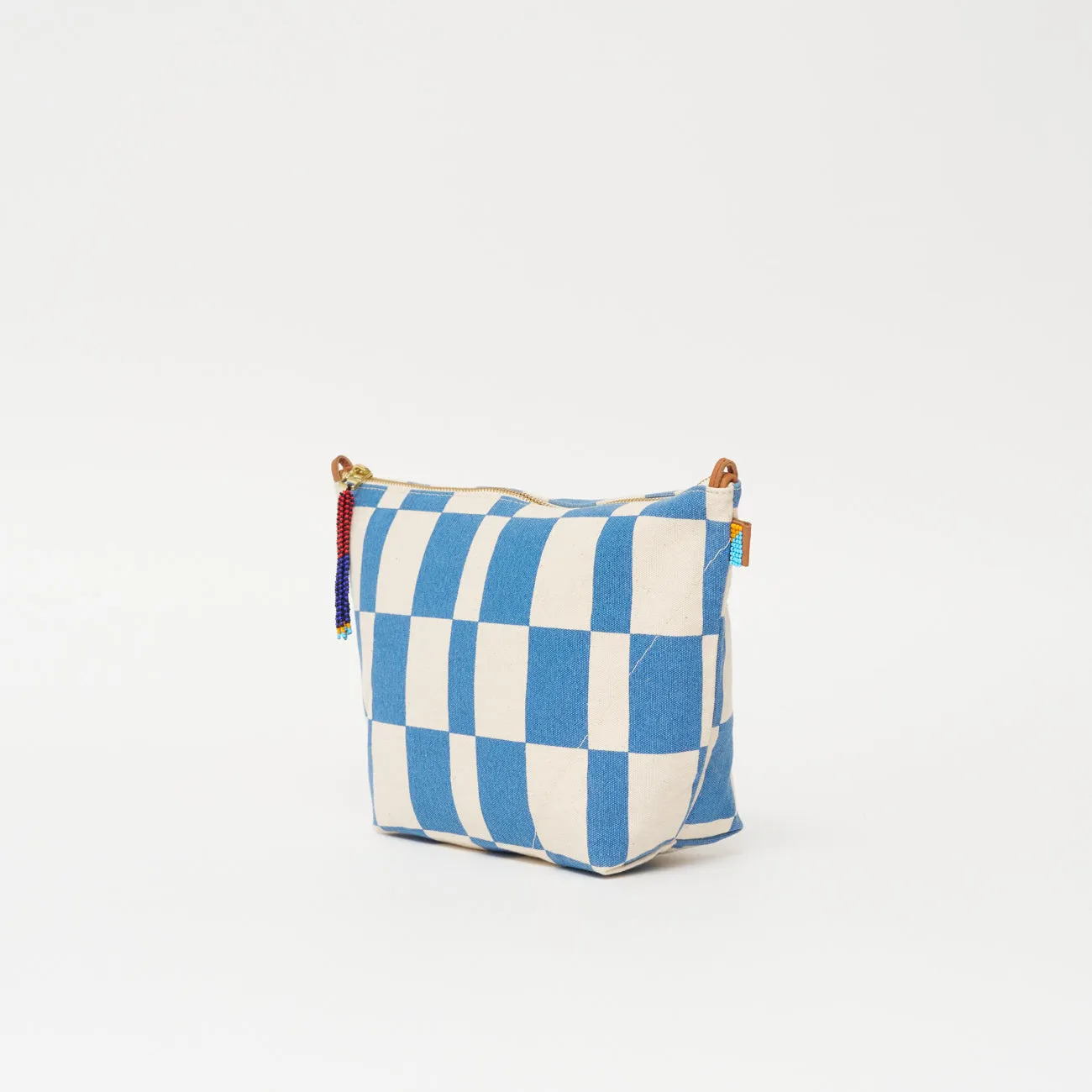 FINAL SALE: XLarge Convertible Pouch - Chambray Checker