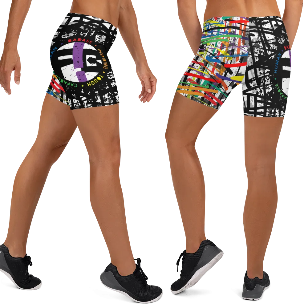 Fit Bitch - Shorts - Criss Cross Rainbow