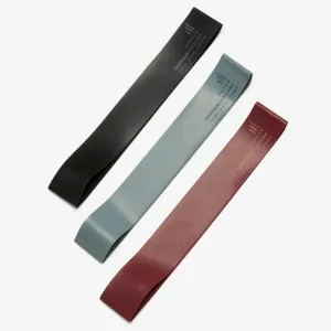 Fitness Resistance Bands Three-Pack 5-6-7 kg - Grey/Burgundy/Black