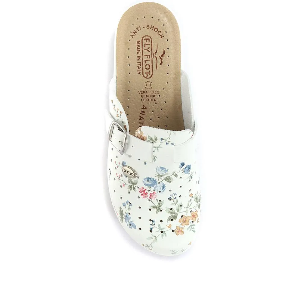 Floral Print Clogs - FLY29028 / 313 800