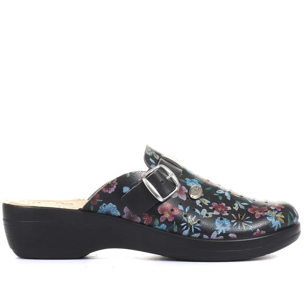 Floral Print Clogs - FLY29028 / 313 800