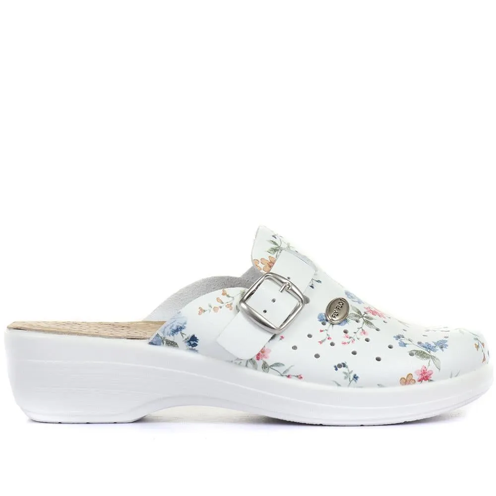 Floral Print Clogs - FLY29028 / 313 800