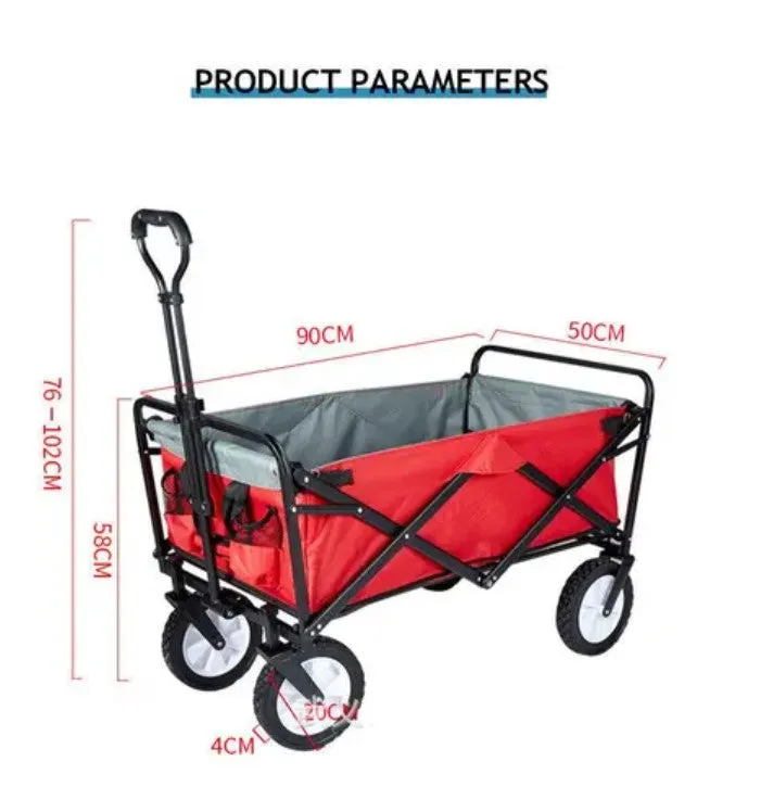 Foldable Pulling Wagons - 100Kg Load-bearing