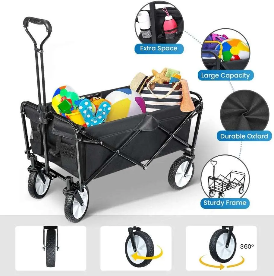 Foldable Pulling Wagons - 100Kg Load-bearing