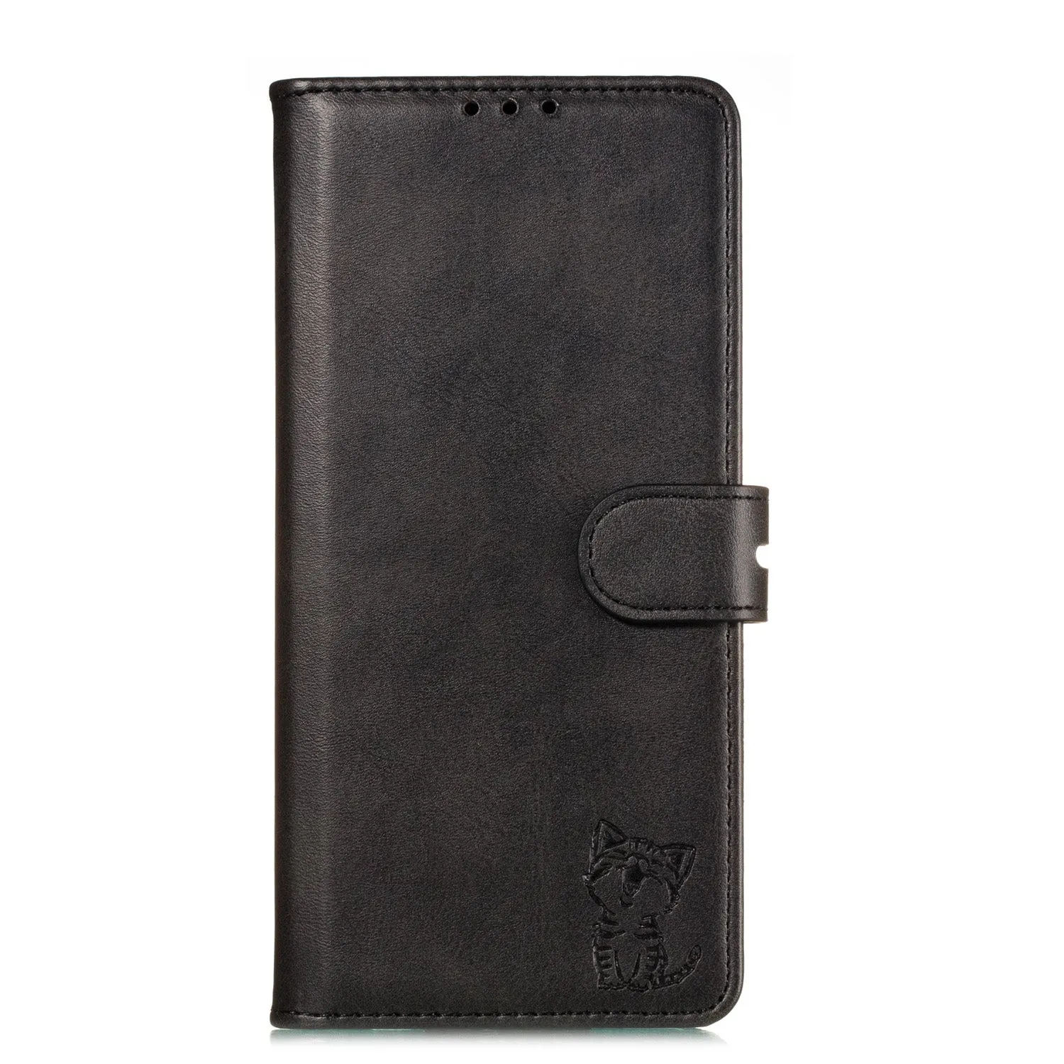 For HUAWEI P40 Pro Mobile Phone Cover PU Leather Front Buckle Smart Shell Anti-fall Phone Case 1 black