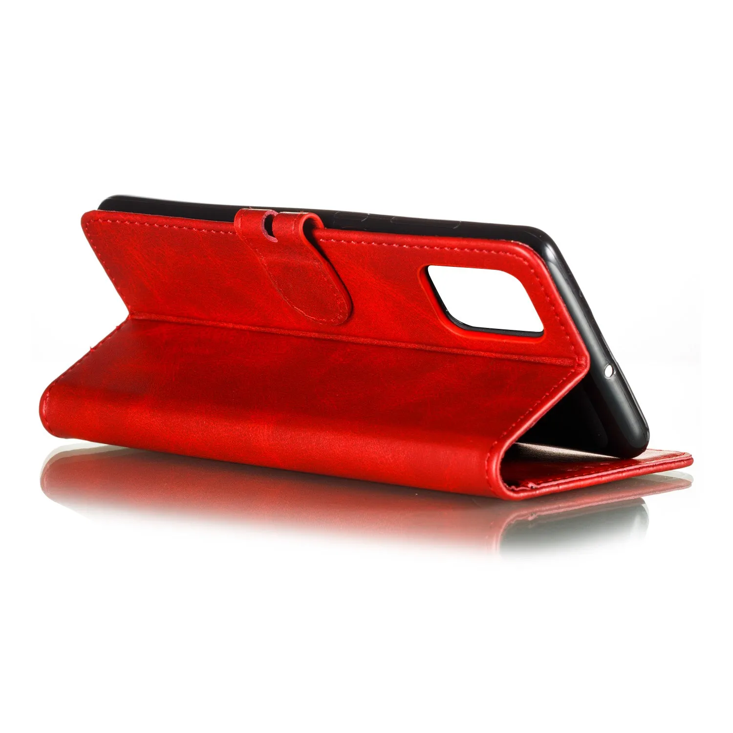 For HUAWEI P40 Pro Mobile Phone Cover PU Leather Front Buckle Smart Shell Anti-fall Phone Case 1 black