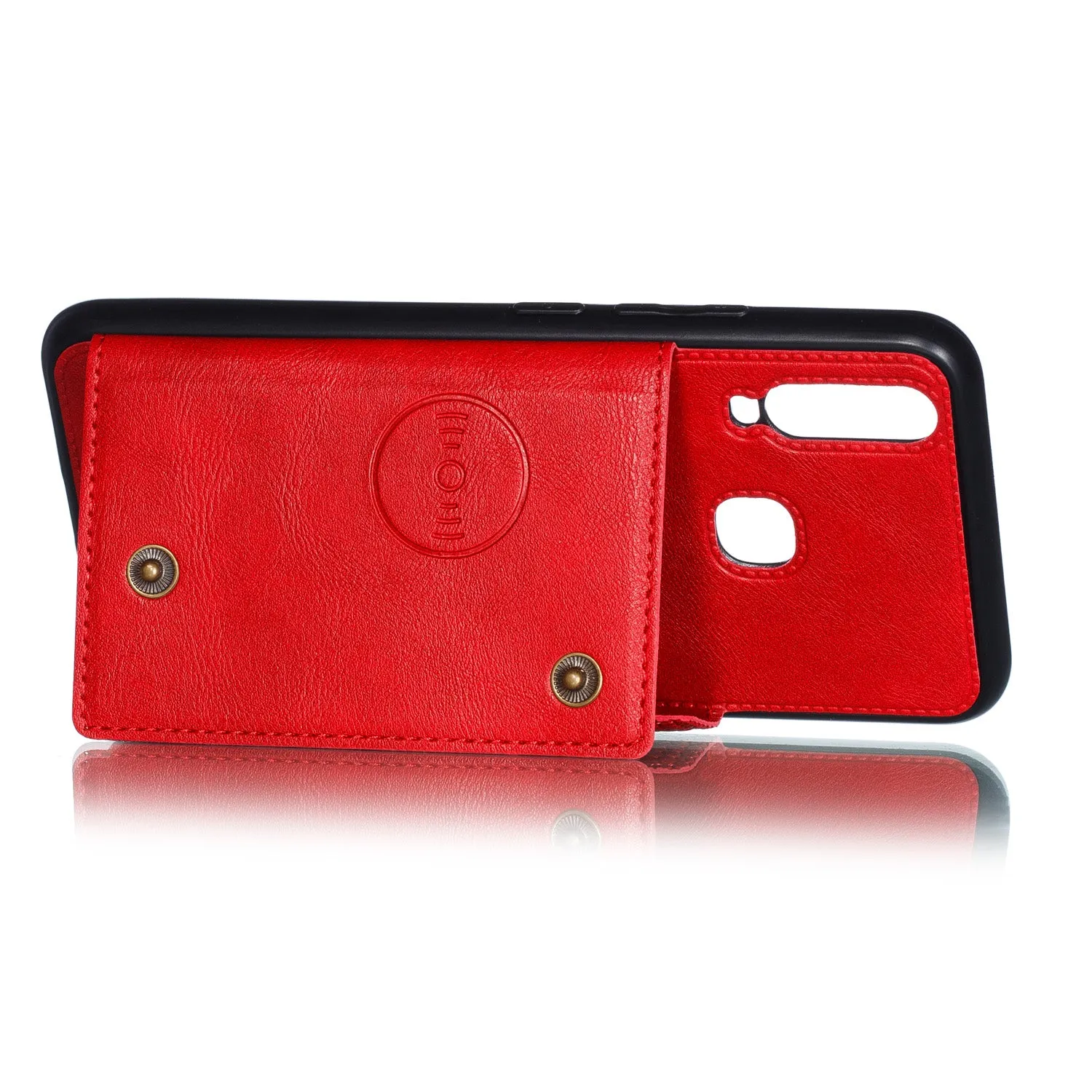 For VIVO Y17 Shockproof Double Buckle Wallet Case Cell Phone Case PU Leather Flip Stand Phone Cover With Card Slots blue