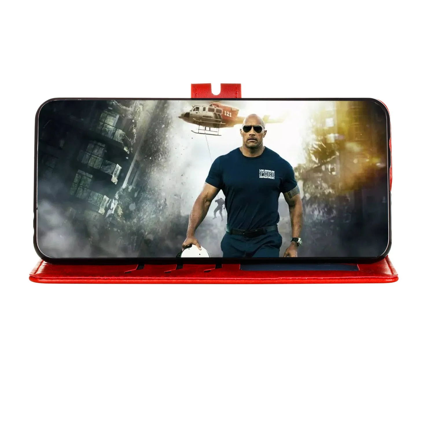 For XiaoMI 10 Pro Mobile Phone Cover PU Leather Front Buckle Smart Shell Anti-fall Phone Case 3 blue