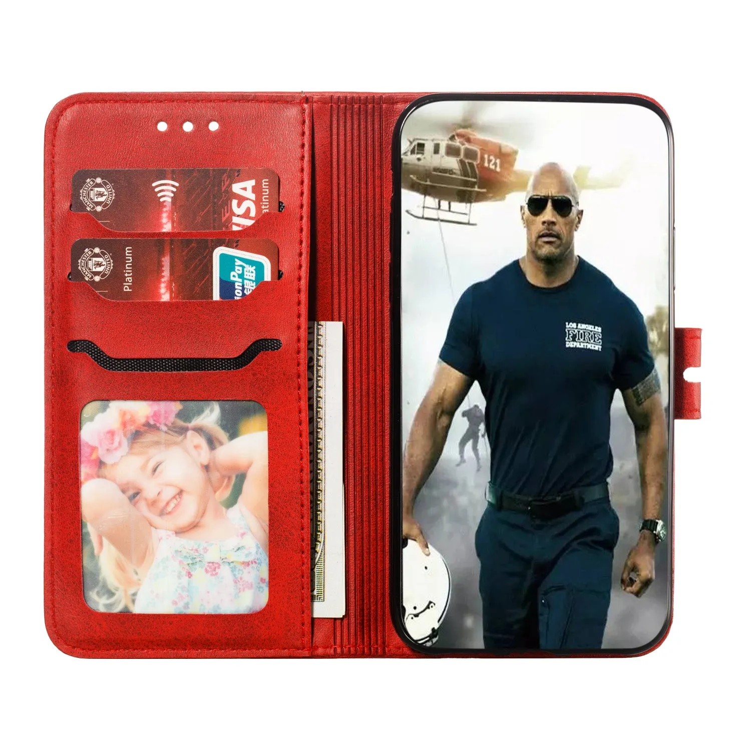 For XiaoMI 10 Pro Mobile Phone Cover PU Leather Front Buckle Smart Shell Anti-fall Phone Case 3 blue