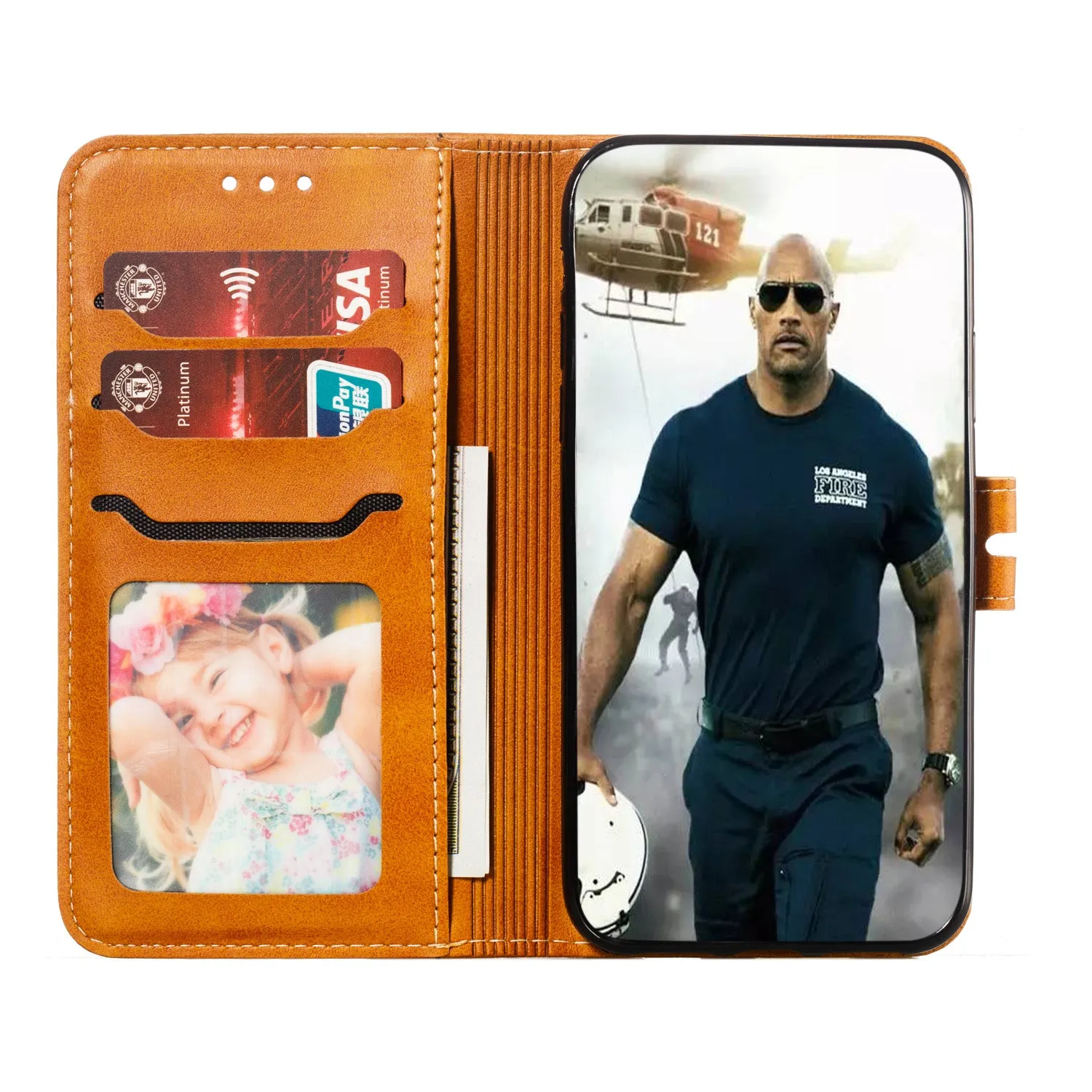 For XiaoMI 10 Pro Mobile Phone Cover PU Leather Front Buckle Smart Shell Anti-fall Phone Case 5 yellow