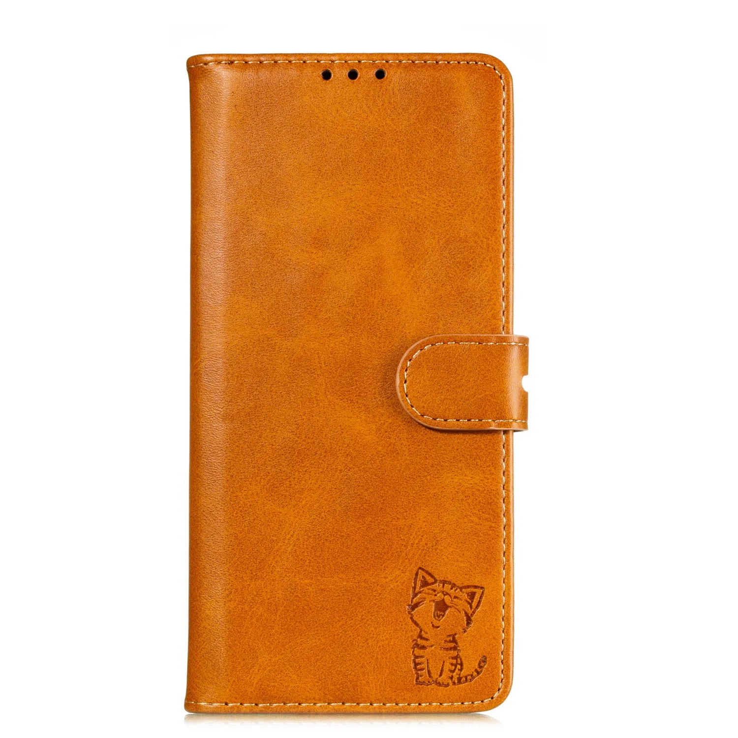 For XiaoMI 10 Pro Mobile Phone Cover PU Leather Front Buckle Smart Shell Anti-fall Phone Case 5 yellow
