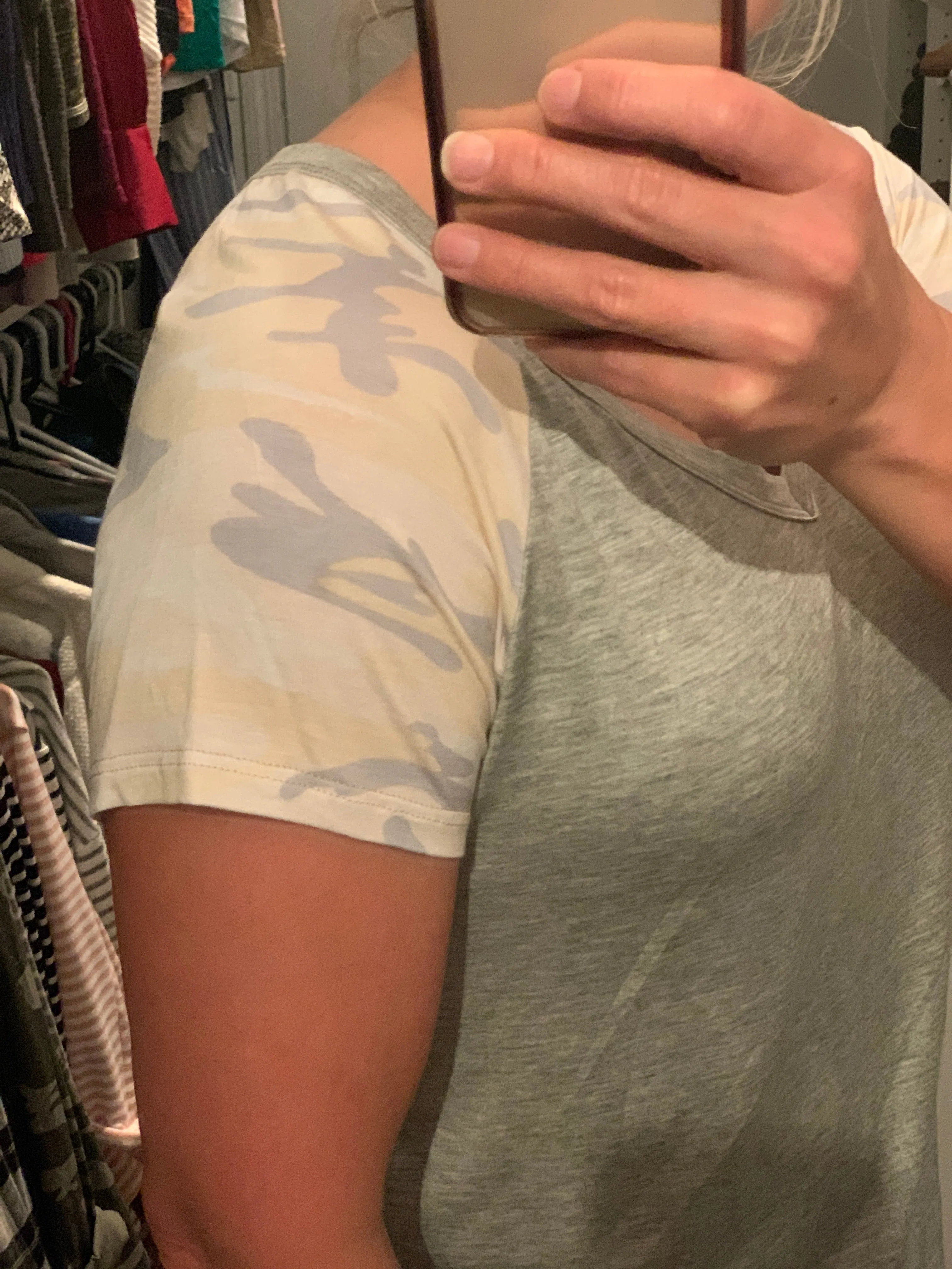 Front Tie Camouflage Contrast Top