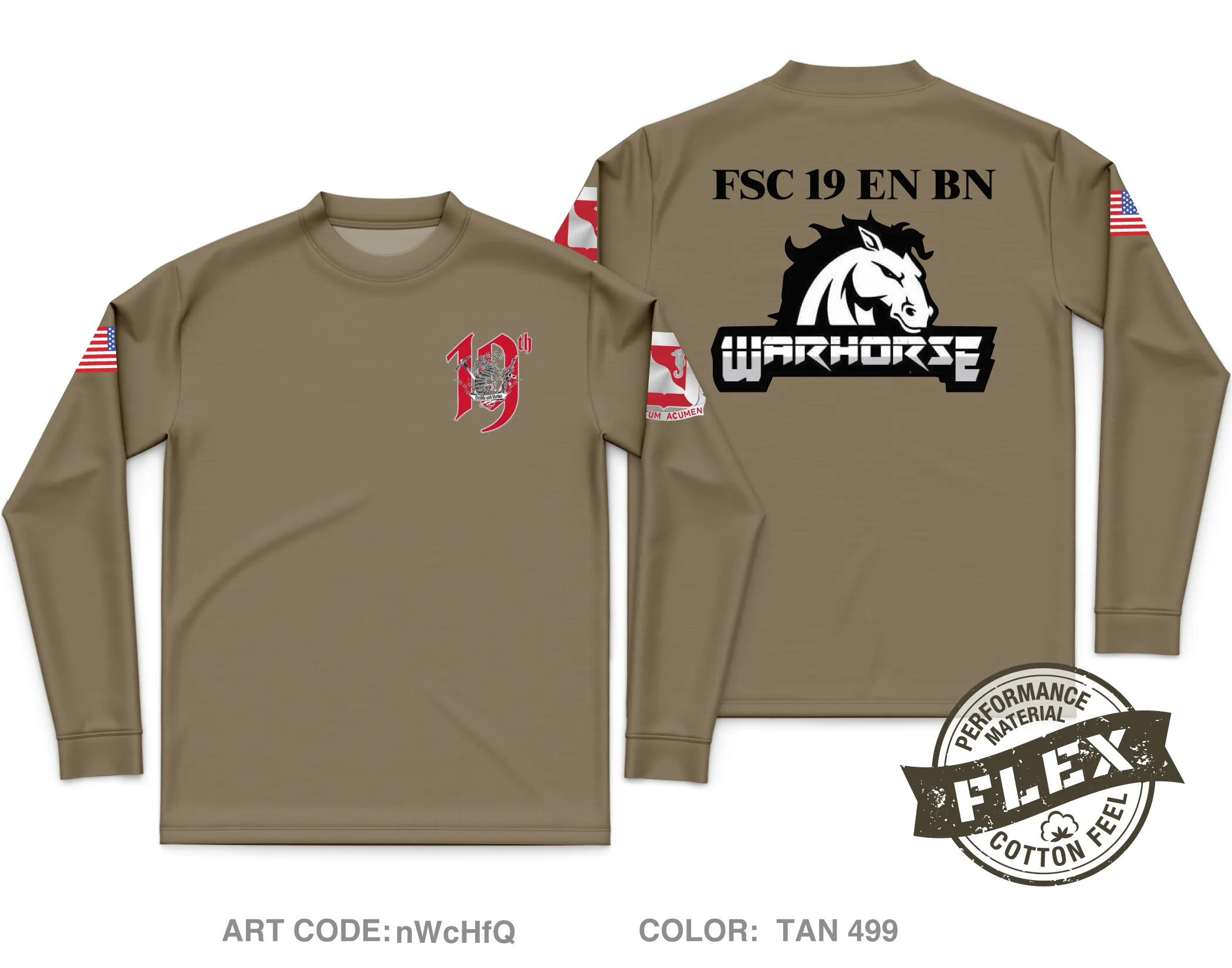 FSC 19 EN BN Core Men's LS Flex Performance Tee - nWcHfQ