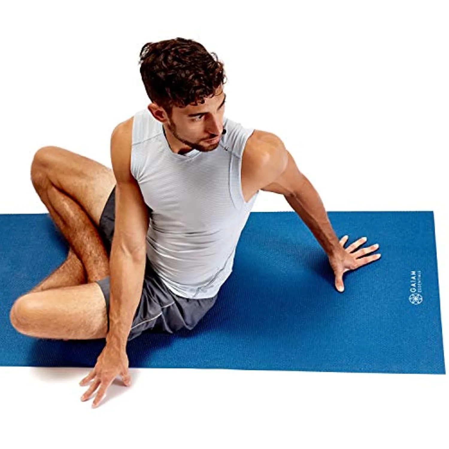 Gaiam Essentials Premium Yoga Mat with Yoga Mat Carrier Sling (72"L x 24"W x 1/4 Inch Thick)