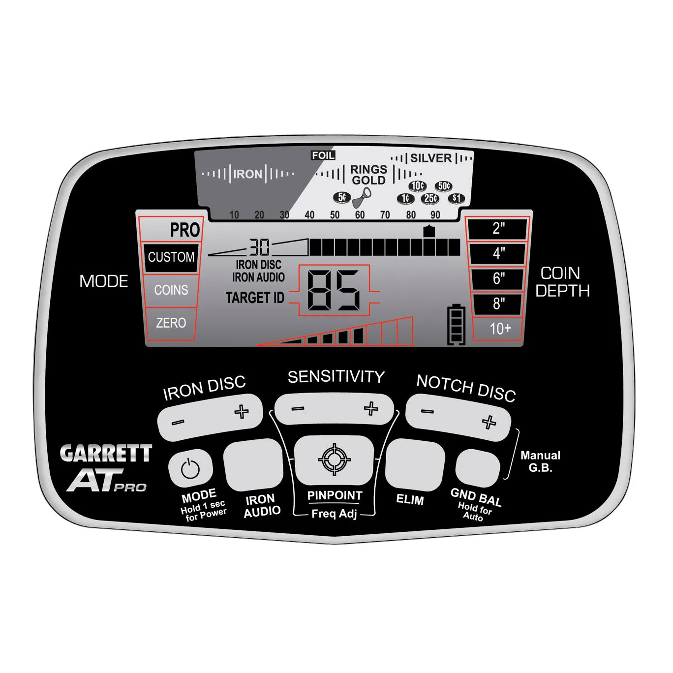 Garrett AT Pro with PROformance DD Submersible Coil & MS-2 Stereo Headphones