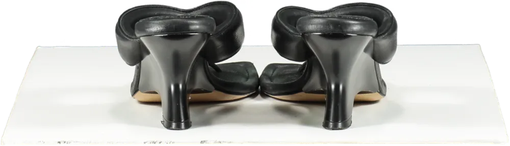 GIA BORGHINI Black Leather Thong Sandals UK 6.5 EU 39.5 👠