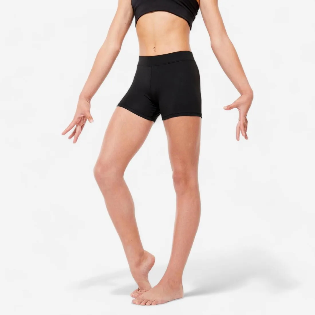 Girls' Basic Gym Shorts - Black