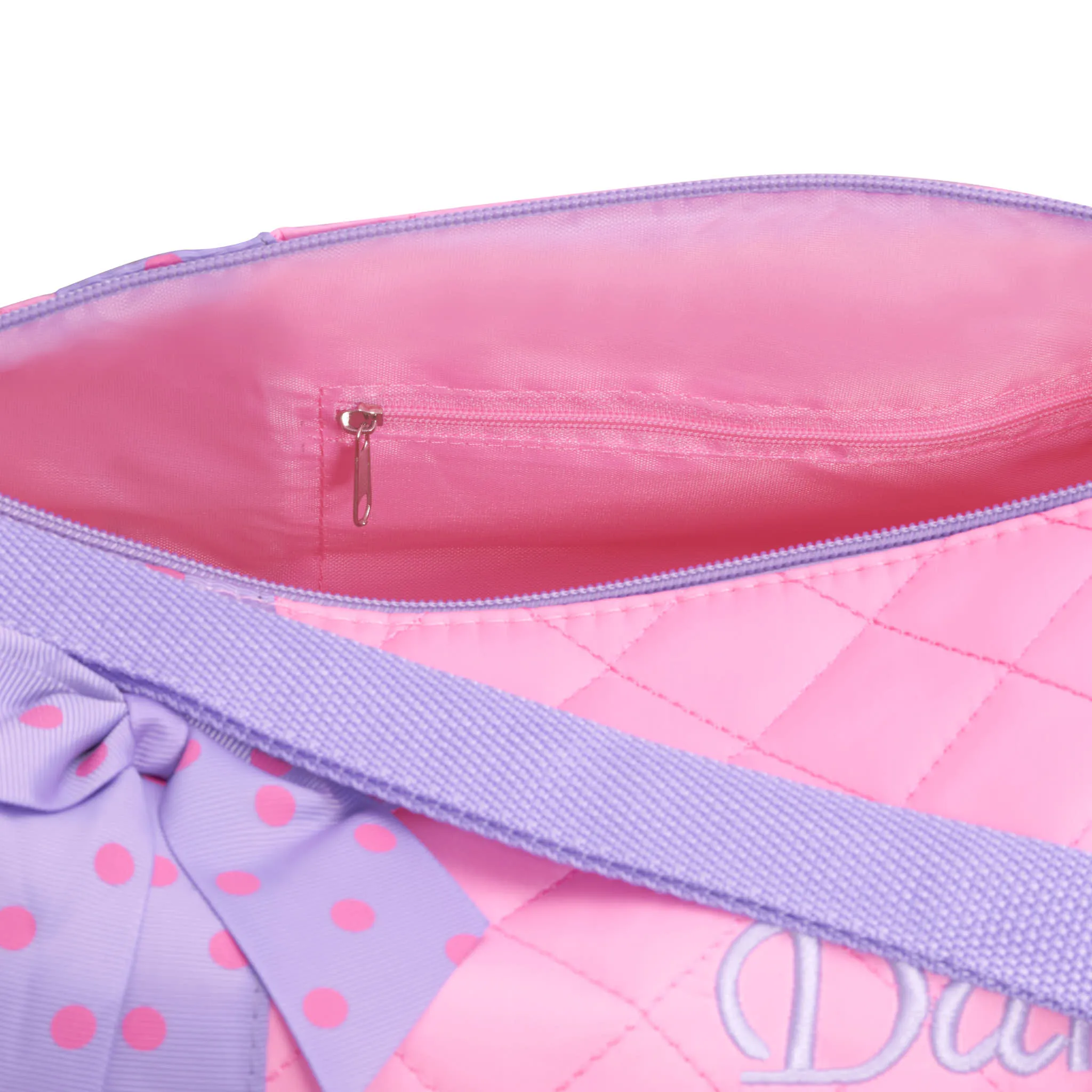 Girls Dance Duffle Bag Quilted with Bow
