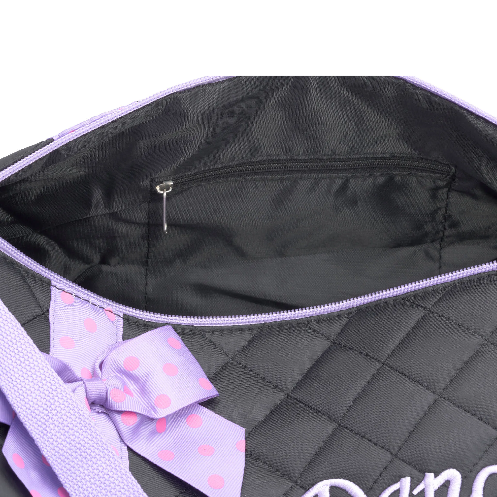 Girls Dance Duffle Bag Quilted with Bow