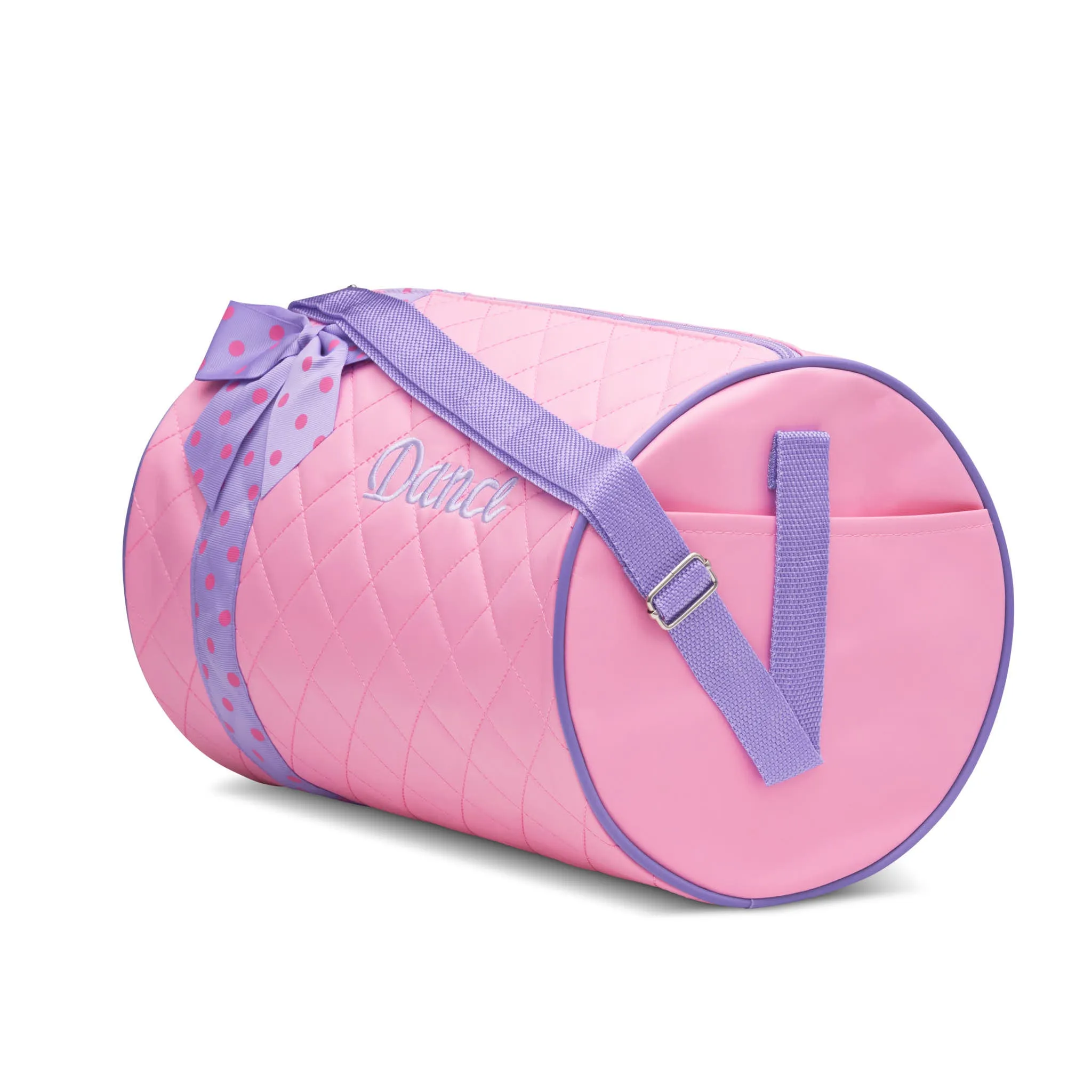 Girls Dance Duffle Bag Quilted with Bow