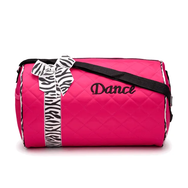 Girls Dance Duffle Bag Quilted with Bow