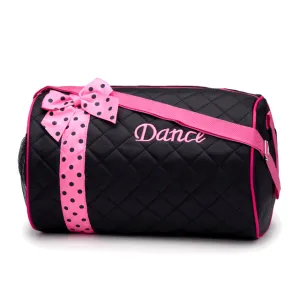 Girls Dance Duffle Bag Quilted with Bow