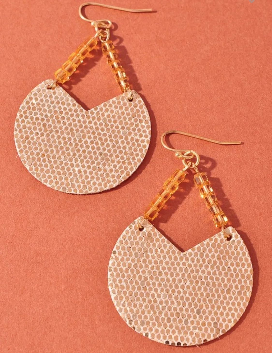 Glitter Beaded Earrings- 2 Colors